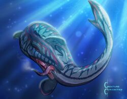 animal_genitalia animal_penis artist_name auto_penis_lick autofellatio bodily_fluids cetacean_genitalia cetacean_penis creaturecuriosities cum cum_in_water detailed_background erection feral flippers forked_tongue genital_fluids genitals licking male male_feral marine masturbation mosasaur mosasaurus open_mouth oral oral_masturbation orgasm penile penile_masturbation penis prehistoric_species reptile scalie self_lick sharp_teeth solo tail tapering_penis teeth text tongue underwater water
