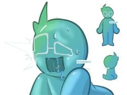 1nonbinary 1woman ahe_gao aheagao ahegao_face ass ass_expansion ass_focus ass_up blue_body blue_skin butt_focus crying crying_while_penetrated crying_with_eyes_open frutiger_aero full_body glasses green_body green_skin half-closed_eyes instagram_username movement_lines multicolored_body multicolored_skin oc orgasm original_character saliva saliva_drip saliva_on_tongue saliva_string saliva_trail salivating shaking sitting submissive submissive_male sweat sweatdrop sweating tongue woman zombsterrr