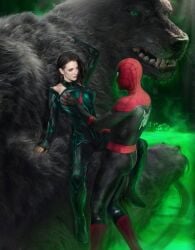 1boy 1boy1girl 1female 1female1male 1girls 1male 1male1female against_animal against_fur age_difference amelodyj brown_hair brunette_female brunette_hair cate_blanchett dark_hair dark_hair_female dark_magic eyeliner female fenrir fur giant_animal goddess grabbing_another's_breast grabbing_boobs grabbing_breasts green_eyes hand_on_breast hela huge_animal light-skinned_female light-skinned_male looking_at_partner magic male marvel marvel_cinematic_universe mcu older_female pet peter_parker seductive seductive_look seductive_pose seductive_smile spider-man spider-man:_no_way_home spider-man_(series) spider-man_(tom_holland) temple thor:_ragnarok thor_(series) tom_holland wolf younger_male
