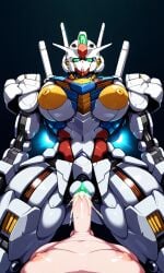 1girls ai_generated back_view being_held big_breasts breasts cumming_inside cumming_inside_pussy cumming_inside_vagina female front_view gundam gundam_aerial gundam_suisei_no_majo hand_on_butt humanoid looking_at_viewer mecha mobile_suit robot robot_girl thick_ass thick_thighs tight_ass vagina vaginal_penetration vaginal_sex