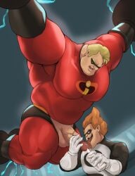 2boys age_difference blonde_hair blonde_hair_male bob_parr buddy_pine captured captured_hero dadee dick_out gay gloves jerking_off_another licking_cock licking_dick licking_penis male/male male_only masked masked_male milking milking_cock milking_cum milking_penis mr._incredible muscles muscles_through_clothes orange_hair orange_hair_male pleasure_face superhero_costume syndrome the_incredibles vein veins veins_on_cock veins_on_dick veiny veiny_dick yaoi