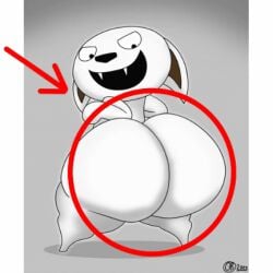 1boy animated anthro big_breasts breasts breathotter gay gif huge_ass male male_only meme shaking shaking_butt shitpost twerking