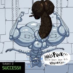 1boy 1girl balls big_penis bubble_butt dark-skinned_male female half-closed_eyes hyper hyper_ass hyper_balls hyper_penis hyper_testicles male receptionik receptionist small_but_hung sonic_(series) sonic_the_comic tagme varix
