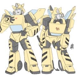 alien alien_humanoid autobot blue_eyes bumblebee_(transformers) dick_out erect_penis holding_whip nuefass robot robot_alien robot_humanoid transformers transformers_g1 whip