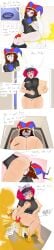 comic facesitting fart fart_fetish fart_torture fat_ass female_focus lazei pomni_(the_amazing_digital_circus) ragatha_(the_amazing_digital_circus) stinky the_amazing_digital_circus toilet unaware_facesitting
