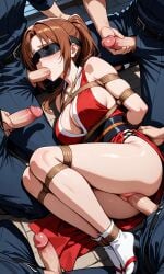 ai_generated bondage bondage bound damsel_in_distress femsub kunoichi ninja_girl restrained tied tied_up