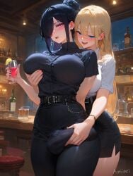 1futa 1futa1girl 1girl1futa 1girls absurd_res ai_generated amiiari at_work big_breasts big_cock big_penis bigger_dom_smaller_sub bigger_futa bigger_futanari black_hair black_hair_futa black_pants black_shirt blonde_female blonde_hair blonde_hair_female breasts bulge bulge_through_clothing clothed clothed_female clothed_futanari cock detailed dick_girl dickgirl dickgirl/female eager eager_bottom erection_under_clothes feeling_bulge futa_on_female futa_only futanari grope groping groping_breasts groping_from_behind groping_penis hair_over_eye hair_over_one_eye highres holding_bulge holding_object holding_penis horny horny_futa horny_futanari huge_ass huge_breasts hung_futa hung_futanari imminent_sex large_boobs large_breasts large_cock large_penis larger_futanari long_hair long_hair_female long_hair_futa office_lady pencil_skirt penis penis_outline penis_under_clothes pent_up precum precum_drip rebecca_(amiiari) tease teasing teasing_penis thick_thighs tight_clothing tight_pants uniform work_uniform working