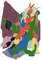 absurd_res breasts clothing doodlelu1992 dragon fluffy genitals hi_res mythological_creature mythological_scalie mythology nintendo penis pokemon renzey scalie sulferdragon underwear