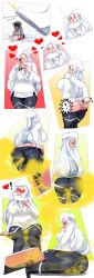 blush comic fart fart_fetish fart_torture fat_ass female_focus giantess gloria_(pokemon) lazei melony_(pokemon) milf pokemon stinky trapped_in_butt