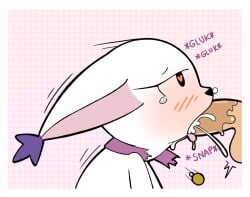 2025 balls bandai_namco bedroom_eyes bianc_(el_senor_erizo) black_nose blush bodily_fluids colored cum cum_in_mouth cum_inside digimon digimon_(species) duo eyebrows eyelashes fellatio female fur gatomon genital_fluids genitals heart_eyes heart_symbol male male/female meme motion_lines mr_harinezumi narrowed_eyes offscreen_male oral penile penis purple_body purple_fur seductive sex simple_background sound_effects spanish_description tears until_it_snaps white_body white_fur