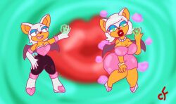 bat_girl breast_expansion chaos-force domestication dress empty_eyes glowing_eyes hip_expansion hypnotic_accessory magic_ring mind_control mobian_(species) no_sex rouge_the_bat stepfordization suggestive wedding_ring