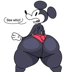 1boy ass ass_focus black_ass black_body breathotter dat_ass disney fat_ass gay male male_only mickey_mouse mouse mouse_boy mouse_ears mouse_tail no_sound red_bottomwear red_panties red_pants solo solo_male tagme tail thiccey_mouse video