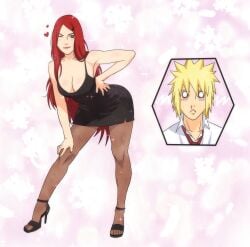 1boy 1boy1girl 1girls absurd_res absurdres arched_back ass bare_arms bare_shoulders bbw bent_over big_breasts black_dress black_heels black_high_heels blonde_hair blue_eyes blush busty butt canon_couple cleavage close-up collared_shirt couple dress duo duo_focus female female_focus hairclip heart heart_symbol hearts_around_head heels hi_res high_heels high_resolution highres hips husband_and_wife kushina_uzumaki large_breasts legwear light-skinned_female light-skinned_male light_skin lips lipstick long_hair love_heart love_hearts makeup male male/female married_couple namikaze_minato nanxdaime naruto naruto:_road_to_ninja naruto_(series) naruto_shippuden nosebleed one_eye_closed pale-skinned_female pale-skinned_male pale_skin pantyhose pink_lips pink_lipstick pose posing red_hair romantic romantic_ambiance seducing seduction seductive seductive_body seductive_eyes seductive_gaze seductive_look seductive_pose seductive_smile shirt shonen_jump short_dress shounen_jump shueisha skimpy skimpy_clothes skimpy_dress smile smiling smiling_at_viewer spiky_hair stiletto_heels straight thick_thighs thighs tie toes uzumaki_kushina very_high_resolution very_long_hair weekly_shonen_jump weekly_shounen_jump white_shirt wholesome wide_hips wink winking winking_at_partner winking_at_viewer yellow_hair