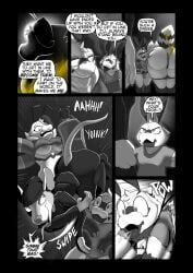 2_fingers 3_fingers 4_arms absurd_res american_opossum antennae_(anatomy) anthro anus areola areola_slip arthropod ass bag barely_visible_breasts barely_visible_nipples bee bending_down black_and_white bodily_fluids breasts clothed clothed_anthro clothed_male clothing comic criminal dialogue english_text fart fart_cloud fart_fetish female fingers fully_clothed fully_clothed_anthro fully_clothed_male genitals group gut_punch heather_(soomir) hectar_(soomir) hi_res hymenopteran insects jumpsuit male mammal marsupial monochrome multi_arm multi_limb nipples panties panties_down partially_clothed partially_clothed_anthro partially_clothed_anthro_nude_anthro partially_clothed_anthro_nude_male partially_clothed_female presenting presenting_anus presenting_hindquarters punch pussy saliva saliva_string shirt soomir speech_bubble stinger stinger_tail surprised surprised_expression tail text thief tongue tongue_out topwear trio underwear underwear_down violence virginia_opossum