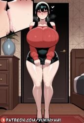 1girls ai ai_generated bed bedroom bedroom_eyes black_hair breasts clothing eyes female female_only generated heart huge huge_breasts island kissing outside patreon patreon_username red_clothing sexy slender spy_x_family wet yor_briar yor_forger yukinyami