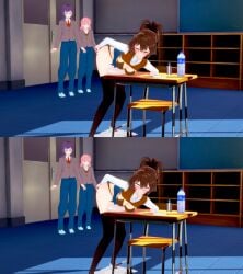 3d anal_masturbation anal_vibrator brown_hair doki_doki_literature_club edit edited femc_(doki_doki_literature_club) flabbergasted grinning_at_another high_ponytail koikatsu long_hair_male masturbation natsuki_(doki_doki_literature_club) pink_hair purple_eyes rule_63 rule_63 self_pleasure short_guy short_male stunned tall_male walking_in_on yellow_eyes yuri_(doki_doki_literature_club)