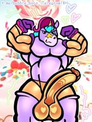 1boy 2d 2d_(artwork) athletic athletic_male balls berry_(brawl_stars) brawl_stars bubble_bara cock costume dick digital_drawing_(artwork) digital_media_(artwork) horse human human_only male male_focus male_only muscular muscular_male penis penis_out solo solo_focus solo_male supercell tagme