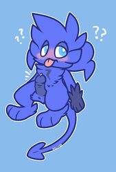 0shiny0_(artist) 2015 707570 ? anthro azure_(character) blush blushing digital_media_(artwork) fari_(species) fur furry furry_only male male_only penis penis_out precum solo solo_focus tongue vanderdeer