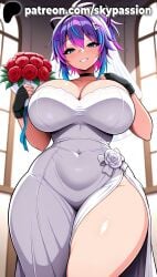 1girls 2025 ai_assisted ai_generated anime artist_name big_breasts big_chest blush bouquet breasts bust busty chest cleavage clothed_female covered_navel dress earrings eyebrows_visible_through_hair female female_focus female_only fingerless_gloves flower flower_ornament giant_breasts gloves heavy_breasts hi_res high_quality high_resolution highres holding_bouquet holding_flower huge_boobs huge_breasts indoors jewelry large_breasts looking_at_viewer massive_boobs massive_breasts melody_(projektmelody) multicolored_hair patreon patreon_username projektmelody red_flower red_rose rose rose_petals seductive_smile skypassion smile solo spoken_squiggle squiggle stable_diffusion streaked_hair thick_thighs vase vshojo watermark wedding_dress wedding_veil window