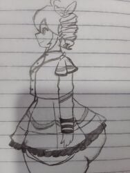 1girls ass big_ass clothed clothed_female clothing drawing fat_ass female female_only hair_ornament hairbow huge_ass huge_thighs ineffective_skirt kasane_teto kasane_teto_(sv) large_ass massive_thighs miniskirt no_nos_importa_perdedor side_view skirt smile synthesizer_v thick_thighs thighs traditional_art traditional_drawing_(artwork) twin_drills twisted_gal underass utau