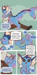 anal anal_sex balls blue_body blue_skin comic duo eeveelution english_text erection feral fin floofyskydraws frill_(anatomy) generation_1_pokemon genitals glistening glistening_body grey_body grey_skin head_fin heart_eyes heart_symbol hi_res human human_on_feral interspecies lying male male/male mammal nintendo on_back penetration penis penis_grab pokemon pokemon_(species) pokemon_speak pokephilia simple_background tail tail_fin text tongue tongue_out vaporeon zoophilia