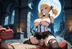 1girls ai_generated anthro anthro_on_human bangs belt big_ass big_balls big_breasts big_butt big_penis blonde_hair blush breasts brown_eyes castle cleavage clothed clothed_female cowgirl_position creamhorseai crop_top cum cum_in_pussy cum_inside curvy curvy_female curvy_figure cute cute_face detached_sleeves dragon dragon_humanoid equine_penis fairy_tail female fit fit_female frilled_sleeves gold high_resolution highres horny horny_female horse_penis horsecock horsecock_on_humanoid huge_ass huge_balls huge_breasts huge_cock human_on_anthro hyper_balls light-skinned_female light_skin low_twintails lucy_heartfilia male male/female midriff miniskirt moon moonlight narrow_waist red_dragon red_scales riding_penis ripped_clothing ruins scales scalie seductive short_hair stockings testicles torn_clothes torn_clothing treasure treasure_chest twintails vagina vaginal_penetration vaginal_sex voluptuous voluptuous_female wide_hips