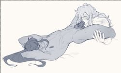 blowjob diluc_(genshin_impact) gay genshin_impact incest kaeya_(genshin_impact) long_hair males_only siblings sucking sucking_penis willatasticnsfw yaoi