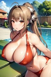 1girls ai_generated amagi_brilliant_park curvy curvy_body curvy_female female_focus female_only huge_breasts looking_at_viewer sento_isuzu stable_diffusion voluptuous voluptuous_female