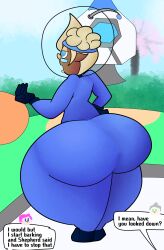 big_ass clothed erma_shepherd female female_only huge_ass nintendo no_breasts pikmin pikmin_4 teaset_haliley