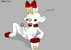 1:1 absurd_res anthro balls breath digital_media_(artwork) english_text erection fur generation_8_pokemon genitals hand_on_penis handwritten_text hi_res hibanny humanoid lagomorph lars_the_scorbunny_(mrraboot) leporid looking_pleasured male mammal masturbation mrraboot nintendo nude open_mouth panting penis penis_grab pokemon pokemon_(species) rabbit satisfied satisfied_look scorbunny shaded simple_background simple_shading solo spread_legs spreading tail text tongue tongue_out white_body white_fur