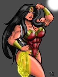 1girls breasts dc_comics female female_only huge_breasts johnnyharadrim large_breasts muscles muscular muscular_female solo wide_hips wonder_woman wonder_woman_(series)