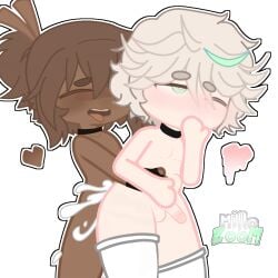 1:1 2boys 2femboys anal anal_penetration anal_sex artist_signature black_choker black_gloves blonde_hair blush brown_hair chocolate_and_vanilla choker cum cum_in_ass cum_inside cute dark-skinned_male dark_hair dark_skin femboy_on_femboy functionally_nude gacha_club gacha_life gay gay_anal gay_domination gay_sex green_highlights hand_on_hand hand_on_mouth hand_on_stomach hand_over_mouth heart image light-skinned_male male_only male_penetrating_male melting_heart millozoom orgasm orgasm_face penis stomach_bulge white_body white_hair white_legwear white_skin white_stockings