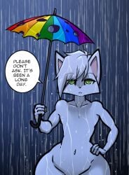 1boy big_hips embarrassed_nude_femboy fat_ass_femboy femboy furry hayakain lgbt_pride male_only nude teo_(hayakain) wet