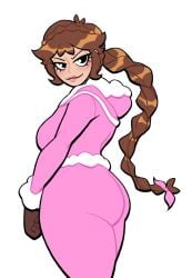 1girls aged_up ass braided_hair brown_hair bubble_ass bubble_butt curvaceous curvy curvy_body curvy_female curvy_figure female huge_ass huge_butt ice_climber long_hair lovetopullmicke nana_(ice_climber) nintendo thick_thighs voluptuous wide_hips