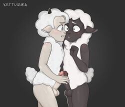 amanda_the_adventurer blush cute femboy gay kari kettushka light-skinned_male sheep soft wool wooly_(amanda_the_adventurer)