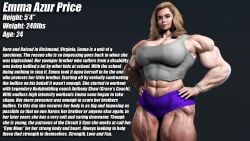 1girls 3d athletic athletic_female big_breasts blonde_hair bottom_heavy breasts busty character_profile character_sheet cleavage curvaceous curvy curvy_figure digital_media_(artwork) emma_price english_text eyebrows eyelashes eyes female female_focus female_only fit fit_female hair hips hourglass_figure huge_breasts human large_breasts legs light-skinned_female light_skin lips long_hair mature mature_female muscular muscular_female original original_character sevenarts text thesevenartsx thick thick_legs thick_thighs thighs toned toned_body toned_female top_heavy top_heavy_breasts upper_body voluptuous voluptuous_female waist wide_hips