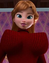 1girls 3d 3d_(artwork) anna_(frozen) athletic athletic_female big_breasts breasts busty cleavage curvaceous curvy curvy_figure disney disney_princess eyebrows eyelashes eyes female female_focus female_only fit fit_female frozen_(film) frozen_2 hair hips hourglass_figure huge_breasts human large_breasts legs light-skinned_female light_skin lips long_hair princess ruidx thick thick_hips thick_legs thick_thighs thighs top_heavy upper_body voluptuous voluptuous_female waist wide_hips