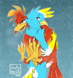 2023 4_toes animal_genitalia anthro anthro_on_feral anthro_penetrating anthro_penetrating_feral avian avian_feet banjo-kazooie beak bird blue_body blue_eyes blush breegull claws cloaca cloacal cloacal_penetration digital_media_(artwork) duo embrace feathers feet female female_on_anthro female_penetrated feral feral_penetrated fur genitals green_eyes hug kazooie male male/female male_on_feral male_penetrating male_penetrating_female male_penetrating_feral open_beak open_mouth open_smile penetration rareware sex simple_background smile talons taylor_vee toes urefunest zoophilia