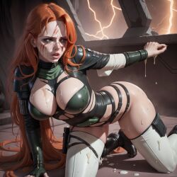 ai_generated cum doggy_style mara_jade rape red_hair sex star_wars