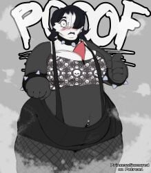 bbw big_breasts breasts chubby chubby_female gardevoir goth huge_breasts huge_thighs humanoid not_furry pokémon_(species) pokemon pokemon_(species) princesssamoyed thick_thighs weight_gain wide_hips