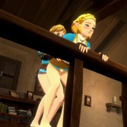 1boy 1boy1girl 1girls 3d accurate_art_style animated bent_over bent_over_railing big_penis blonde_hair blue_eyes bottomless breath_of_the_wild clothing doggy_style earrings female green_eyes humanoid hylian link link_(breath_of_the_wild) link_(tears_of_the_kingdom) loop looping_animation onmodel3d pale_skin penis princess_zelda railing sex short_hair sound tagme tears_of_the_kingdom the_legend_of_zelda vaginal_penetration video zelda_(tears_of_the_kingdom)