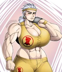 big_breasts big_hips female female_space_marine genderswap_(mtf) heretic imperial_fists_(space_marine) imperium_of_man muscular primarch rogal_dorn rompecaderasgod rule_63 training warhammer_(franchise) warhammer_40k white_hair yellow_eyes