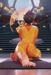 1girls 3d absurd_res animated ass barefoot big_ass big_feet blizzard_entertainment bodysuit breasts brown_hair clothed clothing feet female female_only flexible foot foot_fetish hi_res high_resolution jack-o_pose kreamu large_ass lena_oxton long_toes looking_at_viewer medium_breasts no_nude orange_bodysuit overwatch short_hair shorter_than_30_seconds skin_tight skinny slim smile smiling soles solo solo_female sound splits spread_legs stretching toes top-down_bottom-up tracer upside-down upside_down vertical_video video viewed_from_behind yoga yoga_mat yoga_pants