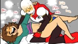 1boy 1boy1girl 1girls 2d animated_skeleton blush color ectotongue english english_text female female_frisk female_human female_penetrated frisk human human_penetrated male male/female male_penetrating male_penetrating_female monster nsfwshamecave orange_blush orange_tongue papyrus skeleton straight striped_clothing striped_shirt text undead undertale undertale_(series) undertale_fanfiction