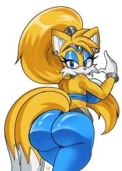 1girls ass belly_dancer belly_dancer_outfit blue_lipstick female harem harem_girl harem_outfit huge_ass huge_breasts lips midriff navel ponytail revealing_clothes rule_63 sega shantae shantae_(cosplay) sonic_(series) tails tailsko thick_thighs wayforward wide_hips