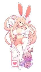 1girls :3 artist_name breasts breasts_apart bunny bunny_ears bunny_girl closed_eyes closed_mouth female female_only fiz fizintine flower full_body heart highres inner_sideboob large_breasts light-skinned_female light_skin long_hair looking_at_viewer lying lying_on_back original pink_hair ribbon sideboob sleeping smiling solo solo_female tagme thighhighs white_background white_thighhighs wholesome