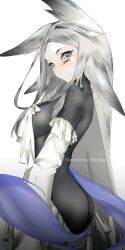 dya_rikku dya_rikku_(vtuber) face_markings female fox_ears virtual_youtuber vyugen white_eyes white_hair