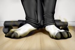 3:2 anthro character_muffin claws clothing dirty_socks dragon feet footwear hi_res male muffinvinvin paws smelly_socks socks soles solo stink_fumes stink_lines stinky_socks toes white