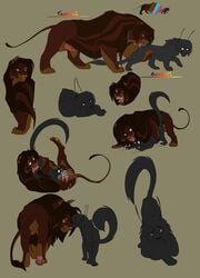 feline feral hybrid leopard leopon lion male mammal myshanti panther yaoi