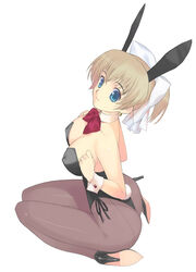 bunny_ear bunny_girl bunnysuit cosplay huge_eyes kemonomimi mibu_natsuki original pantyhose tights usamimi